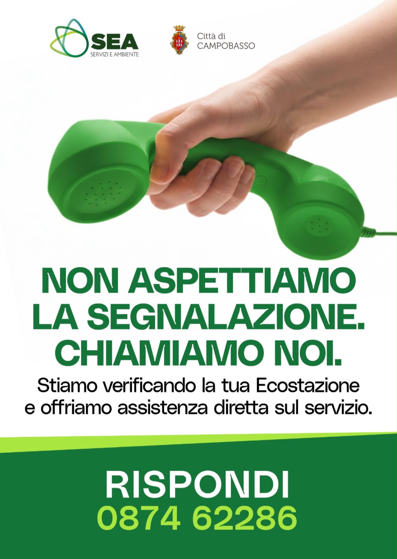 Non aspettiamo la segnalazione. Chiamiamo noi. Non aspettiamo la segnalazione. Chiamiamo noi.